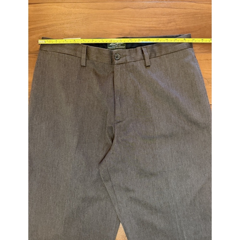 Eddie Bauer Classic Fit Wrinkle Stain Resistant Flat Front Pants Mens Size 34x32 - Picture 16 of 16